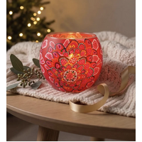 Gathering of Hearts Tealight Candle Holder (11cm) - Koh Living Aboriginal Art 