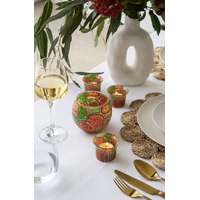 Aboriginal Art Handmade Glass Candle Holder Votive Xmas Gift Pack (1) - The Gift