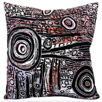 Awelye (Purple) - Utopia Aboriginal Art Linen Cushion Cover (45cm x 45cm)