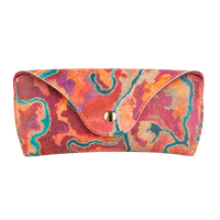 Koh living Aboriginal Art Hardcover Glasses Case/Lens Cloth - Pilbara Creeks