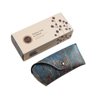 Koh living Aboriginal Art Hardcover Glasses Case/Lens Cloth - Morning Mist