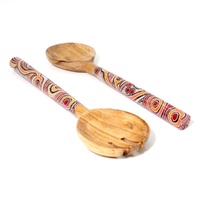 Better World Aboriginal Art Acacia Wood Giftboxed Salad Servers - Celebration of Life