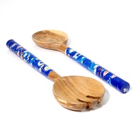 Better World Aboriginal Art Acacia Wood Giftboxed Salad Servers - Brush-Tailed Possum