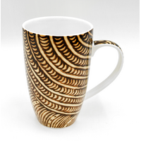 Punu Giftset - Better World Aboriginal Art -  Fine Bone China Mug/Cake Plate/Tea