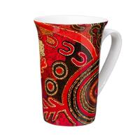Warlukurlangu Aboriginal Arts Giftboxed China Mug -  Vaughan Springs Dreaming
