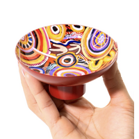 Better World Aboriginal Art - Powder Coated Small Bowl - Muthabaringga