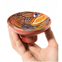 Better World Aboriginal Art - Powder Coated Small Bowl - Ceremonial Body Paint