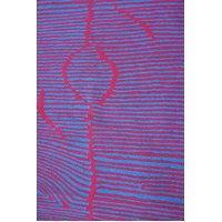 Aboriginal Art Handmade (3'x 2') Wool Rug (Chainstitched) (91cm x 61cm) - Desert Rain