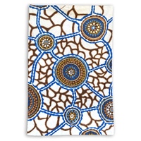 Aboriginal Art Handmade (8'x 5') Wool Rug (Chainstitched) (244cm x 152cm) - Migration Patterns