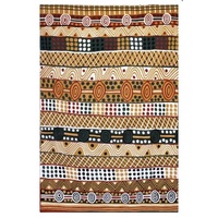 Aboriginal Art Handmade (8'x 5') Wool Rug (Chainstitched) (244cm x 152cm) - Jilamara