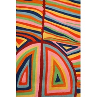 Aboriginal Art Handmade Wool Runner (Chainstitched) (76 x 304cm) - Mina Mina