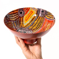 Better World Aboriginal Art - Powder Coated Large Bowl - Ceremonial Body Paint
