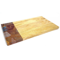 Better World Aboriginal Art Mango Wood Resin Serving Board - Salt Lake