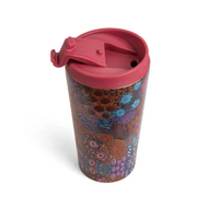 Koh Living Aboriginal Art Stainless Steel Travel Mug (314ml) - Women's Dreaming