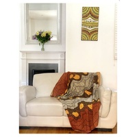 Better World Aboriginal Art Knitted Cotton Throw Rug - Sandhills