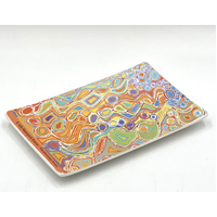 Mina Mina Jukurrpa - Better World Aboriginal Art Boxed Bone China Cake Plate