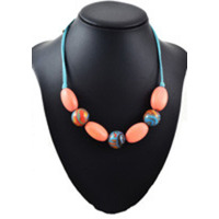 Jijaka Aboriginal Art Beaded Pendant Necklace (7 Beads) - Firestones