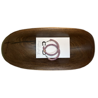 First Nations Fashionista - Handmade 4cm Purple Woven Hoop Earrings [Silver Clips)