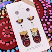 Moe Moe Design Silver Alloy 3pce Mixer Earrings - Country