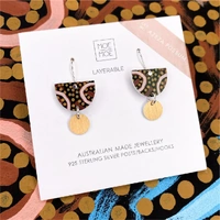 Moe Moe Design Silver Alloy Chalice Drop Earrings - Country