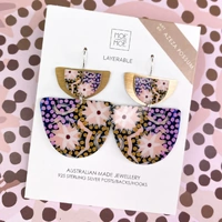 Moe Moe Design Silver Alloy Layered Double Bell Drop Earrings - Ceremony