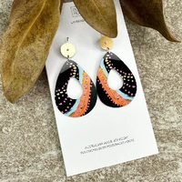 Moe Moe Design Silver Alloy Avo Circle Drop Earrings - Two Dogs Dreaming