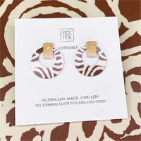 Moe Moe Design Silver DESERT Retro Stud Earrings - Two Dogs Dreaming