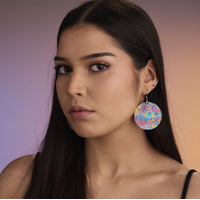 Respect our Elders - Windyigarn Aboriginal Arts Handmade Acrylic Earrings (2cm)