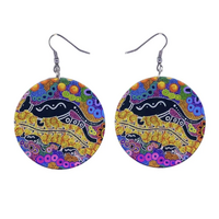 Windyigarn Aboriginal Arts Handmade Acrylic Earrings - Waru (2cms)
