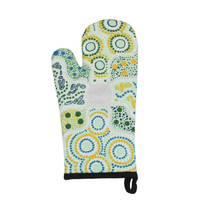 Nanda Girl Aboriginal Art Oven Mitt - Spring In The Murchison