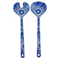Hogarth Aboriginal Art Melamine Salad Servers - Waterhole Dreaming