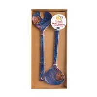 Warlukurlangu Aboriginal Art Melamine Salad Servers - Seven Sisters Dreaming