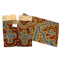 Dreaming Collection Aboriginal Art Cotton Teatowel - Brush-tailed Possum Dreaming