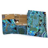 Bunabiri Aboriginal Art Cotton Teatowel - Barramundi