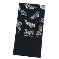Ilan Style Dugong Dance  Cotton Teatowel (Black)