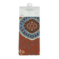 Yakinno Gunditjmara Dreaming Aboriginal Art Cotton Teatowel - Unbreakable Bonds