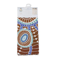Nikki Dee Designs Aboriginal Art Cotton Teatowel - Woven in Waterholes