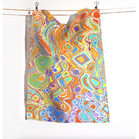 Mina Mina Jukurrpa - Better World Aboriginal Art Digital Print Cotton Teatowel