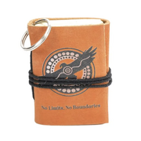 Diwana Dreaming Hand Crafted Leather Bound Mini Diary with Keyring - Eagle