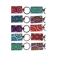  ANIMALS - Skeenarang Booma handpainted timber Keyring [5cm x 3cm]  [1 only]