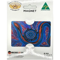 Tobwabba Aboriginal Art Flexi Fridge Magnet - Yuulangga (Rainbow Serpent)