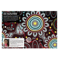 Dezigna Aboriginal Art BACKPACK - Keep the Fire Burning! Blak, Loud & Proud [NAIDOC 2024]