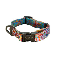 Utopia Aboriginal Design Dog Collar - Bush Medicine [size: Medium]