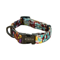 Utopia Aboriginal Design Dog Collar - FIRE SPARKS [size: Large]