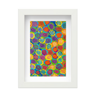 Framed Aboriginal Art PRINT (13cm x 18cm) - Didgeridoo Dreaming 2