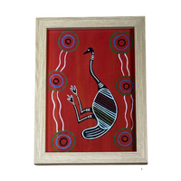 Framed Aboriginal Art PRINT (13cm x 18cm) - Dinewan the Emu