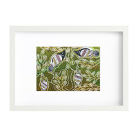 Framed Aboriginal Art Print [21cm x 30cm] - Animals in the Mangroves