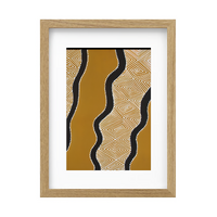 Framed Aboriginal Art Print [40cm x 30cm] - Murra Murra Dreaming