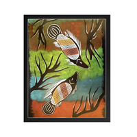 Framed Aboriginal Art Print [40cm x 30cm] - Yellowbelly
