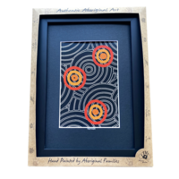 Murra Wolka Large Framed Aboriginal Art Print (25cm x 34cm) - Tathra (Beautiful Country)